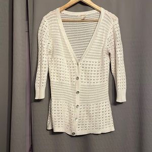 DKNY off white Crochet sweater